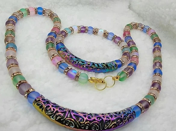 Ensemble de bijoux en pierre de lune, bijoux couleur arc-en-ciel, ensemble de bijoux de mariée, accessoires tendance, mariage, bijoux mère de la mariée, collier arc-en-ciel