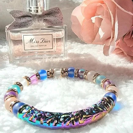 Conjunto de joyas de piedra lunar, joyería de color arco iris, conjunto de joyería nupcial, accesorios de moda, boda, joyería de la madre de la novia, collar arco iris