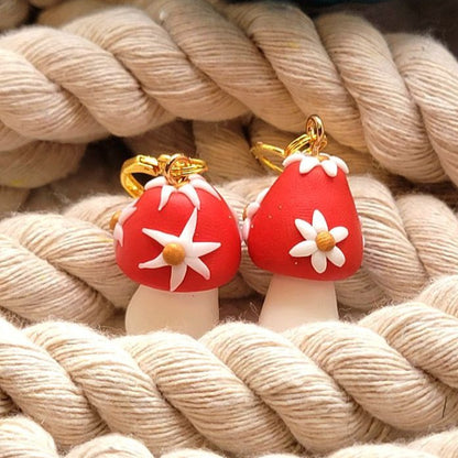 Lindo pendiente de setas mágicas, adorable colgante rojo y blanco, regalo para adolescentes jóvenes, joyas de gota caprichosas, joyas divertidas, inspiradas en la naturaleza