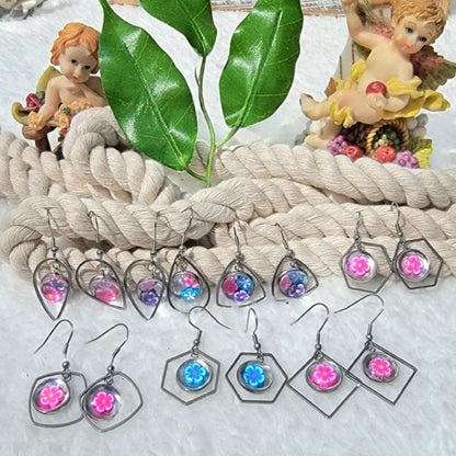 Vibrant Polymer Clay Flower Earring, Fun and Festive Springtime Dangle