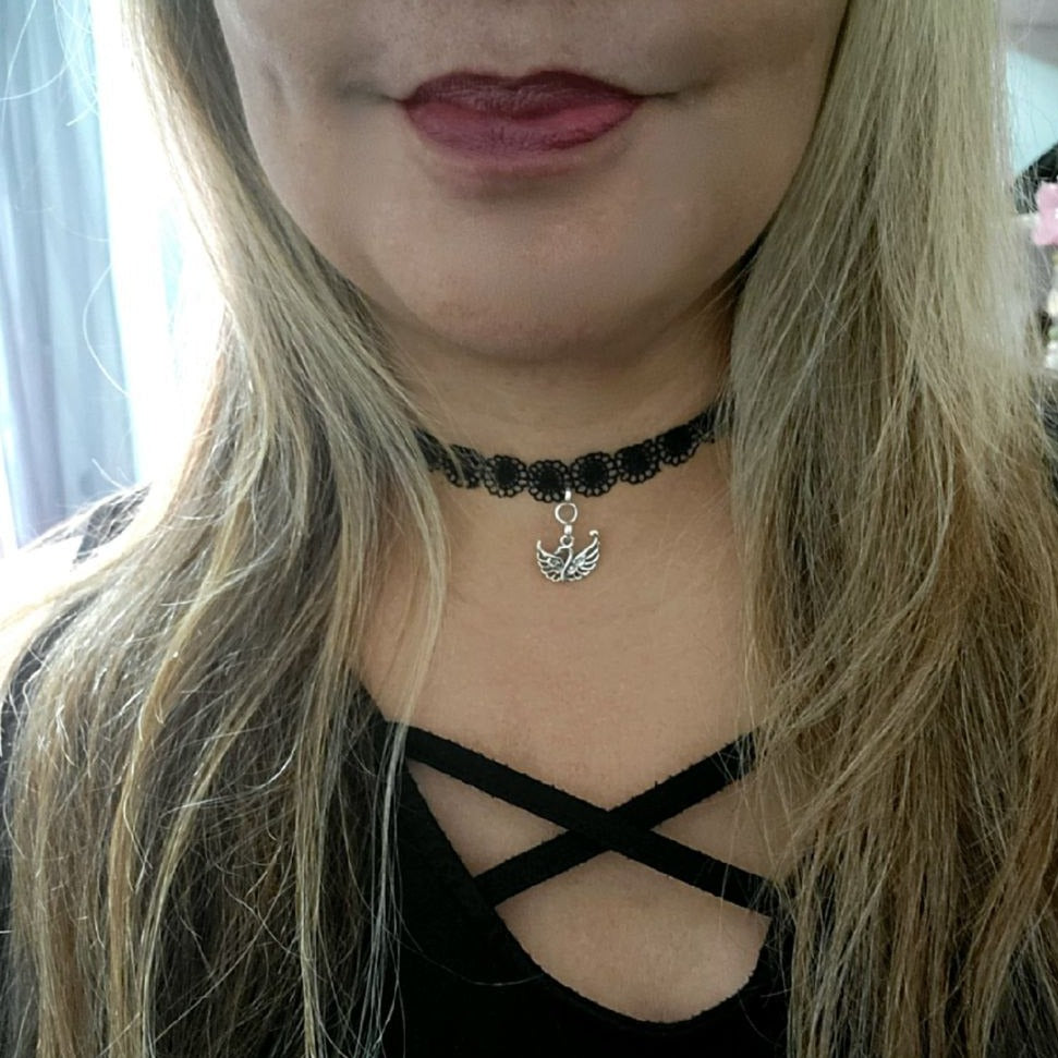 Tour de cou cygne en dentelle noire, collier de cou élégant, accessoire sexy pour adolescents, parure de beauté intemporelle, bijoux à la mode uniques, Boho Chic