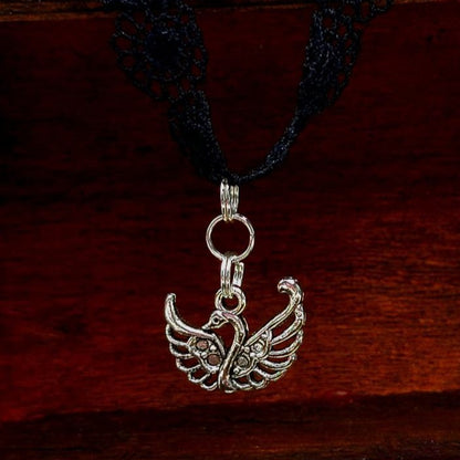 Tour de cou cygne en dentelle noire, collier de cou élégant, accessoire sexy pour adolescents, parure de beauté intemporelle, bijoux à la mode uniques, Boho Chic