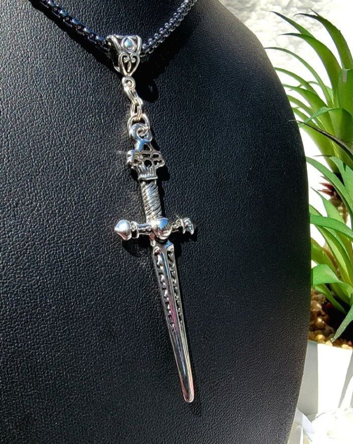 Dragon Slayer Sword Necklace | Men's Dagger Jewelry