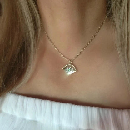 Gold Open Eye Necklace, Kabbalah Accessory,  Two Sided Jewelry, Protective Amulet