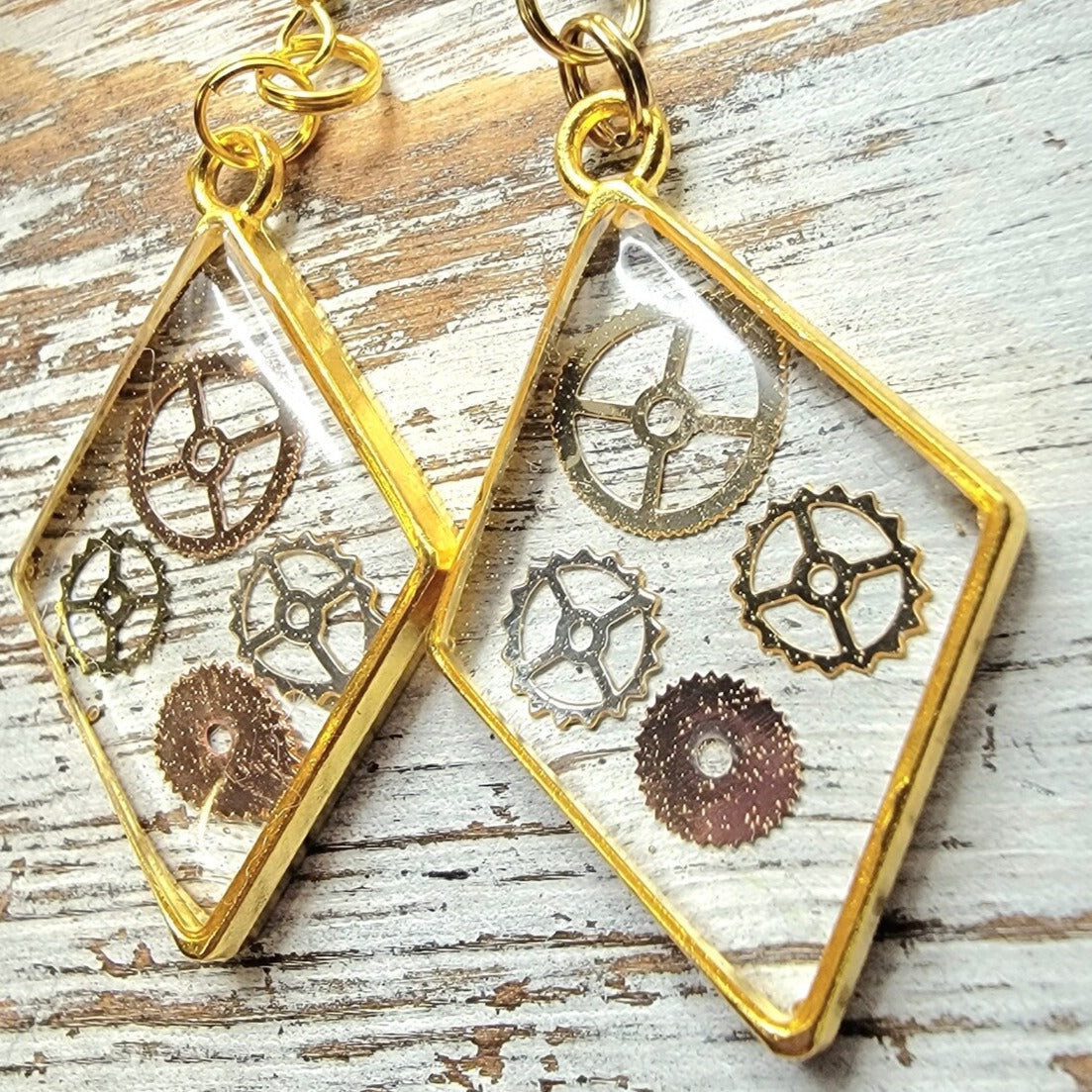 Neo-Victorian Steampunk Earring, Wearable Dangle that Celebrates Mechanical Beauty