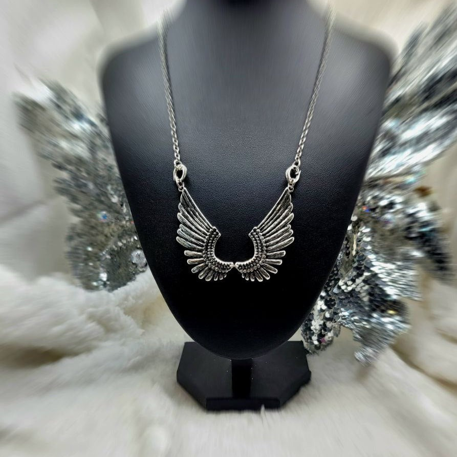 Guardian Angel Wing Necklace, Symbolic Spiritual Pendant, Unisex Religious Jewelry