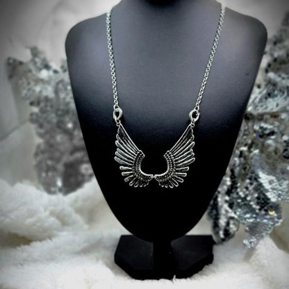 Guardian Angel Wing Necklace, Symbolic Spiritual Pendant, Unisex Religious Jewelry