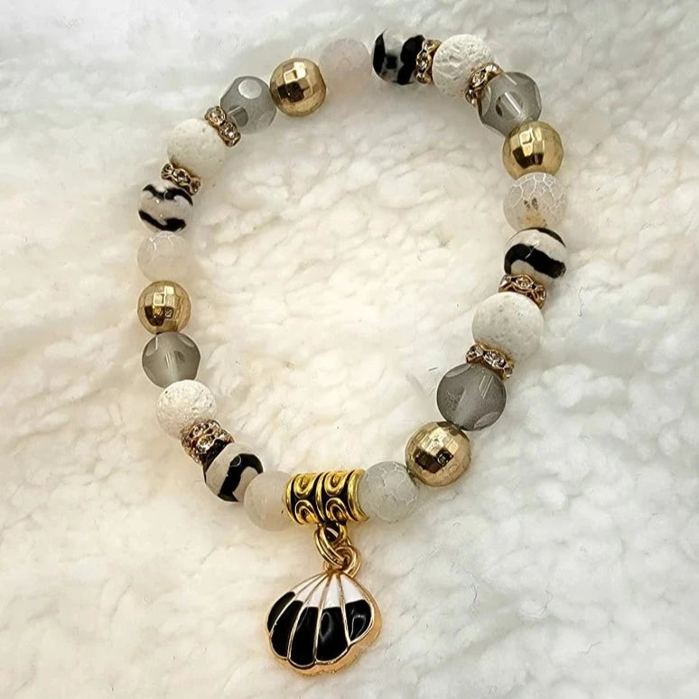 White Lava Rock Bracelet, Fashionable Women's Jewelry, Unique Gift for Her, Trendy Anniversary Present, For the Classy Lady, Stylish Design