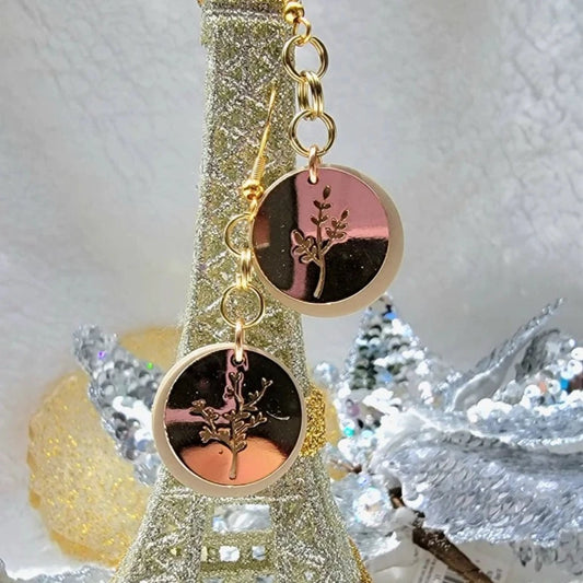 Élégance olive dorée, accessoire en argile fabriqué à la main, pendentif d’arbre artistique d’inspiration méditerranéenne, cadeau spécial léger pour la fête des mères