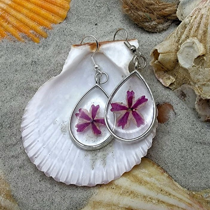 Pendiente colgante de flores de pensamiento púrpura, moda inspirada en la naturaleza, para joyería de declaración entusiasta de las flores, accesorio de moda de verano primavera otoño,