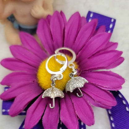 Pendiente de paraguas de pedrería, colgante lindo para adolescentes, accesorio de sombrilla en miniatura, regalo para adultos jóvenes, joyería temática caprichosa, diseño lúdico