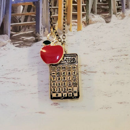 Stylish Calculator Necklace for Math Lovers, Fun Teacher Gift, Accountant Present, Cute Jewelry, Perfect Retirement Gift