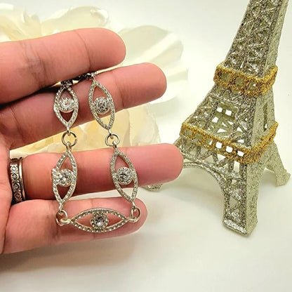 Bracelet en strass pour les yeux argentés, d’inspiration grecque, parure de poignet élégante, accessoire oculaire protecteur délicat, design de luxe, bijoux spirituels