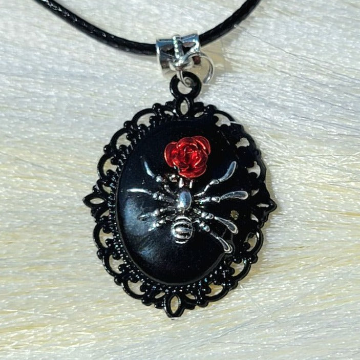 Silver Tarantula Spider Necklace, Intricate Insect Pendant, Edgy Fashion Jewelry, Creepy Chic Design Accessory, Gothic Crawly Charm