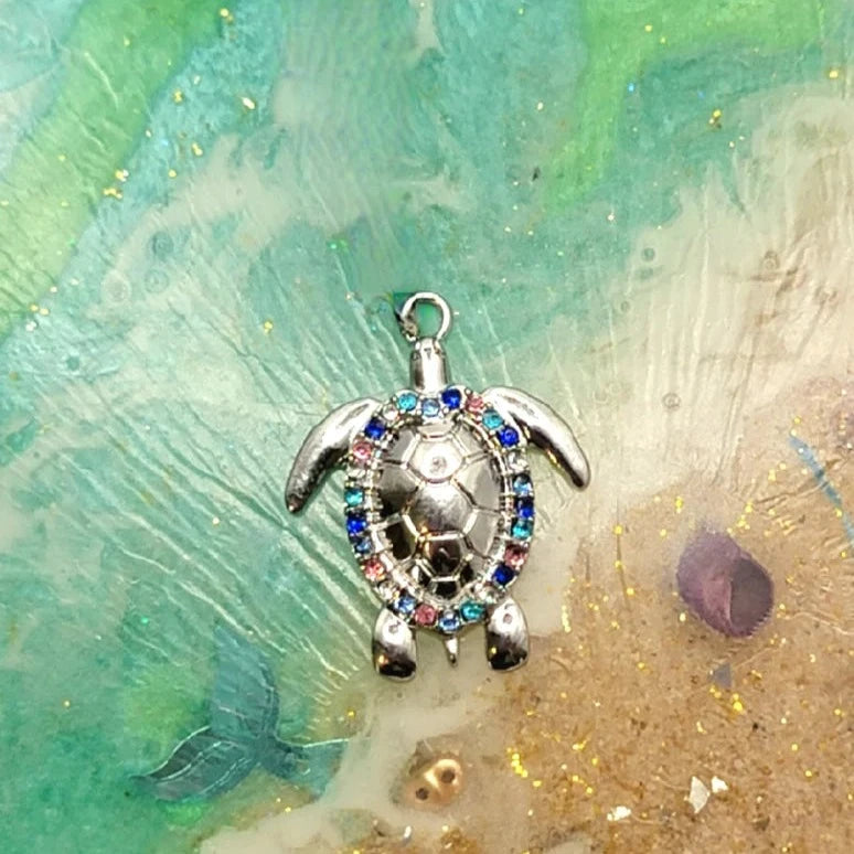 Collier en strass de tortue d’argent, pendentif fantaisiste d’inspiration animale, bijoux de charme de mer, vêtements d’océan d’été de plage pour femmes, élégance côtière