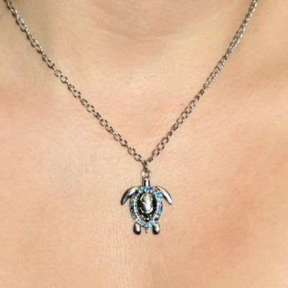 Collier en strass de tortue d’argent, pendentif fantaisiste d’inspiration animale, bijoux de charme de mer, vêtements d’océan d’été de plage pour femmes, élégance côtière