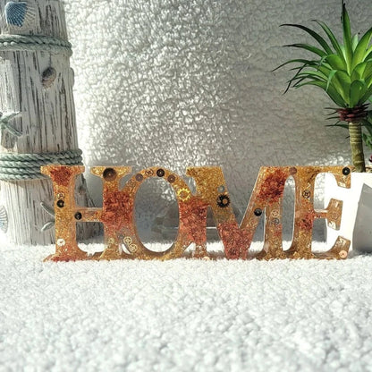 Steampunk Theme Home Sign, Retro Style Design, Mechanical Scheme Decor, Artisan Crafted Fixture, Unique Table Centerpiece, Vintage-Inspired