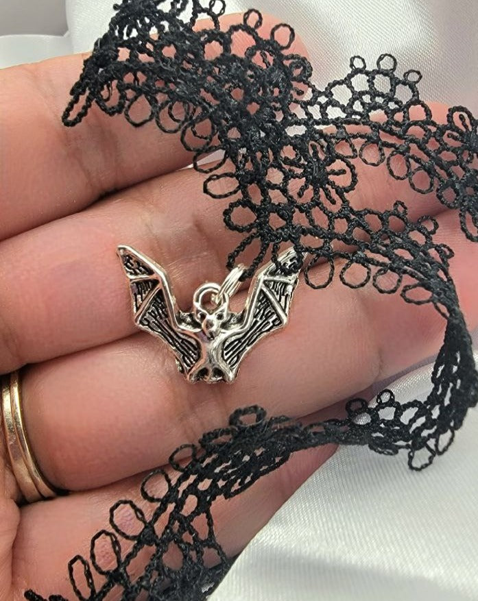 Nocturnal Grace Vampire Bat Choker, Mystique & Unique Goth Elegant Pendant