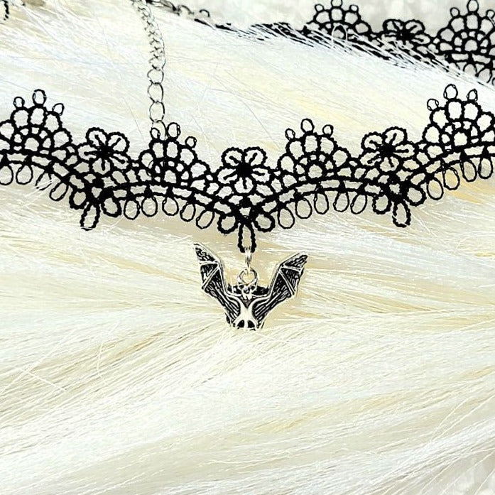 Nocturnal Grace Vampire Bat Choker, Mystique & Unique Goth Elegant Pendant