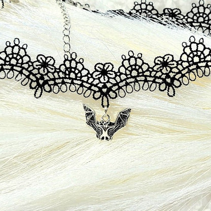 Nocturnal Grace Vampire Bat Choker, Mystique & Unique Goth Elegant Pendant