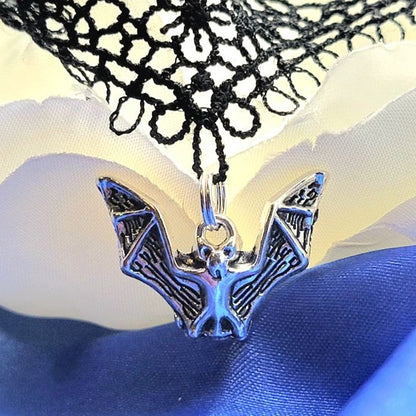 Nocturnal Grace Vampire Bat Choker, Mystique & Unique Goth Elegant Pendant