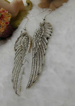 Trendy Angelic Wing Earrings, Vintage-Inspired Dangle, Lightweight Inspirational Jewelry, Spiritual Fashion, Divine Guardian Angel Charm